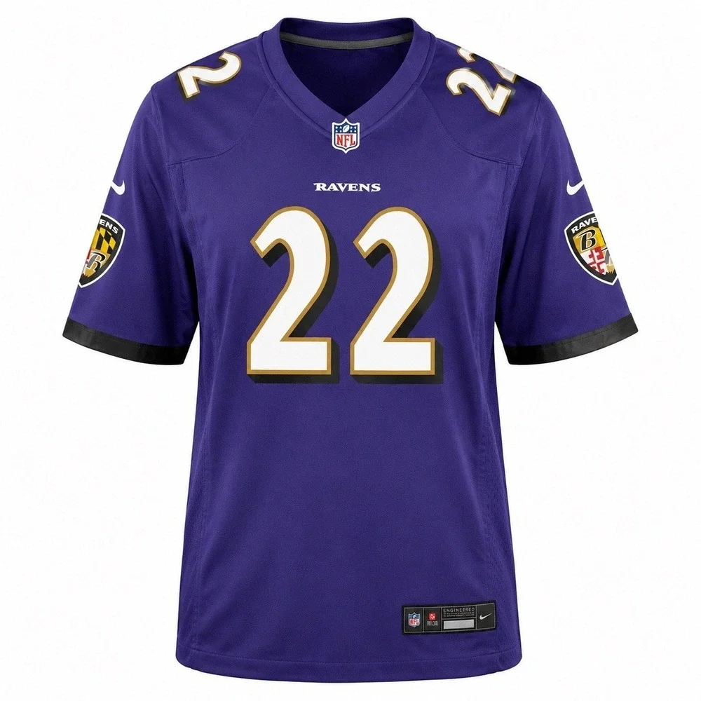 Nike NFL Baltimore Ravens Derrick Henry 22 Jersey Purple Youth Large L 14-16 NEW